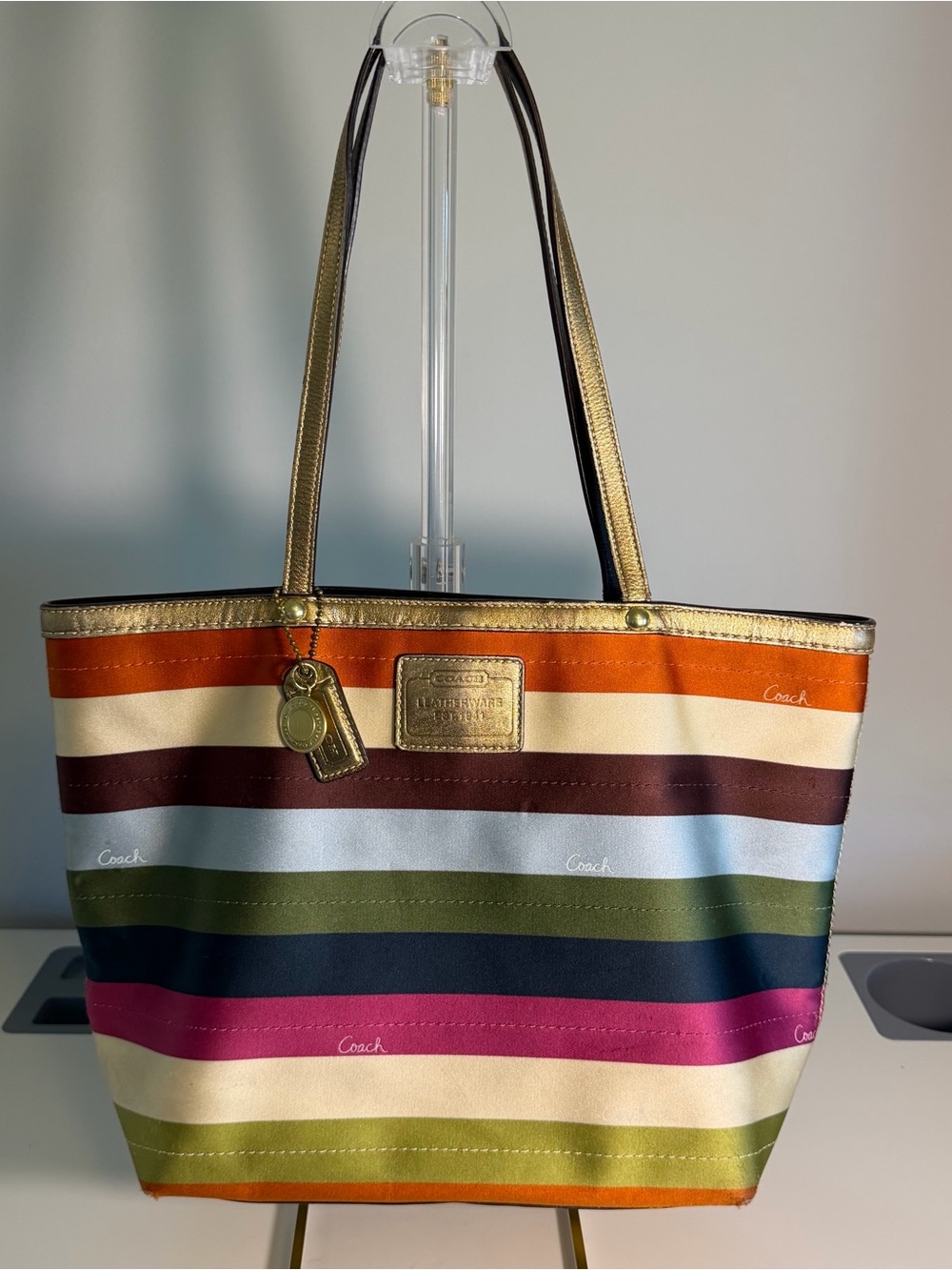 Coach Legacy Stripe Medium Tote